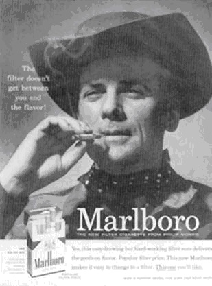 «мужественный» имидж сигарет Marlboro