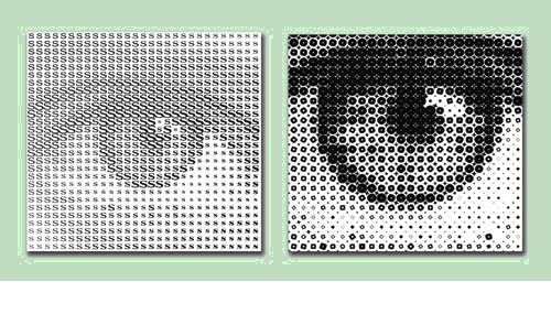 Программное изображение радужной оболочки и зрачка выполнено штрихами в программе Strokes Maker